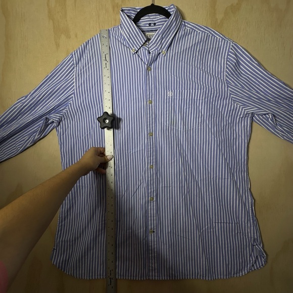 Converse Men's Blue and White Striped Button Down Shirt Cotton XXL - Picture 7 of 14